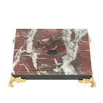 Подставка под шар квадратная из натурального камня Креноид на ножках Natural Stone Sphere Stands варинант исполнения - 1 | Loft Concept в Краснодаре