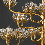 Люстра золотая в виде растения Golden Flower Glade варинант исполнения - 5 | Loft Concept в Краснодаре