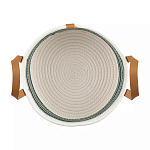 Корзина для хранения с ручками плетеная Interlacement Green  варинант исполнения - 1 | Loft Concept в Краснодаре