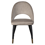 Стул велюровый серо-бежевый Schelde Gray Beige варинант исполнения - 1 | Loft Concept в Краснодаре