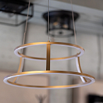 Люстра золотого цвета с 2-мя светодиодными кольцами Eurofase варинант исполнения - 7 | Loft Concept в Краснодаре