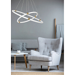 Люстра подвесная с двумя пересекающимися белыми светодиоидными кольцами Luke Lampco Tracer Lamp варинант исполнения - 10 | Loft Concept в Краснодаре