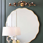 Золотое настенное зеркало Yvon Mirror варинант исполнения - 1 | Loft Concept в Краснодаре