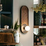 Бра с декором из плетеного бамбука Wicker Oval Lamp варинант исполнения - 4 | Loft Concept в Краснодаре