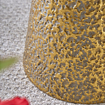 Журнальный столик с конусообразной основой и текстурной поверхностью золотого цвет Ethnic Metal варинант исполнения - 4 | Loft Concept в Краснодаре