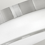 Потолочный светильник для ванных комнат цвета никель с плафоном из опалового стекла и декоративными держателями Hinkley варинант исполнения - 3 | Loft Concept в Краснодаре