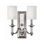 Бра с 2-мя белыми текстильными абажурами Hinkley варинант исполнения - 1 | Loft Concept в Краснодаре