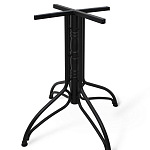 Стол обеденный с круглой столешницей из керамики на четырех черных ножках Sand Ceramics варинант исполнения - 5 | Loft Concept в Краснодаре