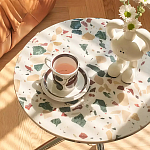 Дизайнерский журнальный стол с круглой столешницей на изогнутых стальных ножках Obafaby варинант исполнения - 3 | Loft Concept в Краснодаре