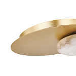 Бра с овальным основанием золотого цвета  и плафоном из алебастра Shaw Lighting варинант исполнения - 3 | Loft Concept в Краснодаре