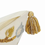 Чехол на подушку с кисточками и вышивкой птиц Ethnic mix Birds Square варинант исполнения - 3 | Loft Concept в Краснодаре