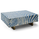 Кофейный стол Kenya Coffee Table Bone Inlay ZEBRA blue варинант исполнения - 4 | Loft Concept в Краснодаре