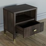 Прикроватная тумбочка с полкой Elsa Dreams Walnut  варинант исполнения - 2 | Loft Concept в Краснодаре