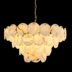 Люстра подвесная четырехъярусная с подвесками в форме дисков Cryptocrystalline Stone варинант исполнения - 2 | Loft Concept в Краснодаре