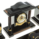 Настольный письменный набор с часами из природного камня обсидиана National Еmblem варинант исполнения - 4 | Loft Concept в Краснодаре