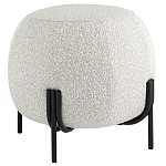 Пуф в ткани букле молочного цвета Pikelet варинант исполнения - 1 | Loft Concept в Краснодаре