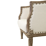 Кресло низкое с мягкой обивкой из льна на 4-х деревянных ножках Emile Armchair beige варинант исполнения - 4 | Loft Concept в Краснодаре