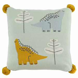 Подушка с помпонами Dinosaurs