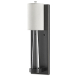 Бра на прозрачном штативе с тканевым абажуром в форме цилиндра Conciseness варинант исполнения - 3 | Loft Concept в Краснодаре