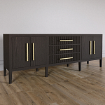 Большая VT-тумба Primo шпон темный орех варинант исполнения - 3 | Loft Concept в Краснодаре