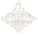 Люстра с тонким металлическим каркасом цвета хром Quasar варинант исполнения - 2 | Loft Concept в Краснодаре