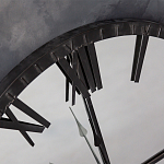 Часы настенные зеркальные с чёрным металлическим циферблатом Mirror Tower Clock варинант исполнения - 2 | Loft Concept в Краснодаре