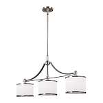 Люстра линейная с 3-мя белыми цилиндрическими плафонами Feiss варинант исполнения - 2 | Loft Concept в Краснодаре