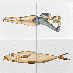 Плитка с узором Рыба Русалка варинант исполнения - 1 | Loft Concept в Краснодаре