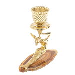 Подсвечник из натурального камня агат светло-коричневый Stone Candlestick варинант исполнения - 4 | Loft Concept в Краснодаре