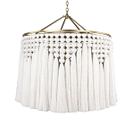 Люстра белая плетеная с кисточками Boho Tassel Chandelier варинант исполнения - 1 | Loft Concept в Краснодаре