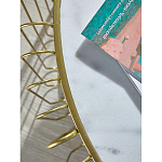 Журнальный столик с столешницей из мрамора на металлическом основании Table Vertical Planes варинант исполнения - 2 | Loft Concept в Краснодаре