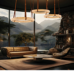 Люстра в форме обруча из натурального камня Minerals of Light варинант исполнения - 5 | Loft Concept в Краснодаре