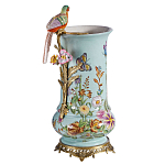 Ваза с птичкой из фарфора с бронзовыми элементами Garden of Eden варинант исполнения - 1 | Loft Concept в Краснодаре