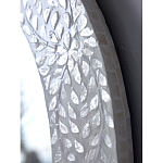 Зеркало круглое инкрустированное раковинами устриц Bone Inlay Dome Mirror White варинант исполнения - 6 | Loft Concept в Краснодаре