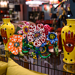 Декоративная статуэтка Yayoi Kusama Flowers that Bloom at Midnight Orange варинант исполнения - 3 | Loft Concept в Краснодаре