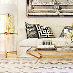 Золотой приставной столик с круглой стеклянной столешницей Weightless Table варинант исполнения - 6 | Loft Concept в Краснодаре