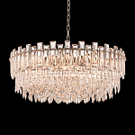Круглая люстра с хрустальными подвесками на серебряном каркасе Gorgeous Crystal Light варинант исполнения - 13 | Loft Concept в Краснодаре