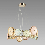 Люстра с плафонами из разноцветного стекла Glass Peonies варинант исполнения - 3 | Loft Concept в Краснодаре