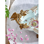 Блюдо овальное из голубого фарфора с ручками в виде бабочек и цветочным рисунком Blue Garden варинант исполнения - 7 | Loft Concept в Краснодаре