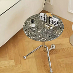 Дизайнерский журнальный стол с круглой столешницей на изогнутых стальных ножках Obafaby варинант исполнения - 2 | Loft Concept в Краснодаре