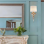 Бра с цветочным основанием и тканевым абажуром Tugella Flower Lamp варинант исполнения - 5 | Loft Concept в Краснодаре