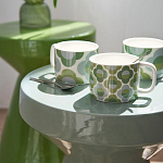 Приставной стол из керамики Manufacto Gray-green варинант исполнения - 7 | Loft Concept в Краснодаре