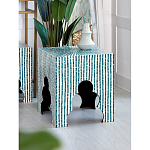 Приставной столик с инкрустацией раковинами устриц Bone Inlay варинант исполнения - 4 | Loft Concept в Краснодаре