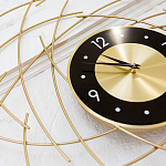 Часы настенные из металла с чёрным циферблатом Current Time варинант исполнения - 2 | Loft Concept в Краснодаре