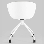 Офисное кресло из пластика с мягким сиденьем Eggshell Grey варинант исполнения - 5 | Loft Concept в Краснодаре