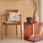 Оранжевый приставной стол из металла Lattice варинант исполнения - 8 | Loft Concept в Краснодаре