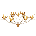 Люстра с плафонами в виде цветов Golden Bird of Paradise варинант исполнения - 3 | Loft Concept в Краснодаре