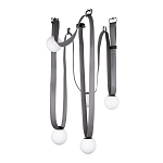 Подвесной светильник с серыми кожаными ремнями и белыми стеклянными плафонами в виде шаров Flos Wireline Lighting варинант исполнения - 5 | Loft Concept в Краснодаре