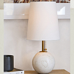 Настольная лампа на круглом основании из натурального камня Bartolomeo варинант исполнения - 4 | Loft Concept в Краснодаре