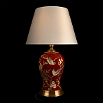 Настольная лампа бордовая с изображением птиц Slip Away варинант исполнения - 2 | Loft Concept в Краснодаре